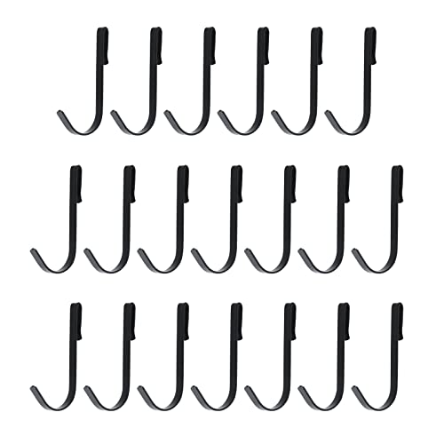 HNGSON Black S-Shaped Hanger Hooks Stainless Steel Clip-on Hook Hanging Hooks Pack of 20