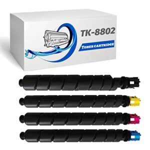 zlor compatible tk8802 tk-8802c tk-8802k tk-8802m tk-8802y toner cartridge replacement use for kyocera ecosys p8060cdn printer 4color