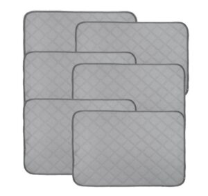 auch 6pcs grey washable pee pad for guinea pig hamster, washable guinea pig pee pads, 6pcs 12"* 12" small animals rabbit hamster rat hedgehog bedding (grey)