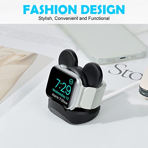AXFEE Charger Stand for Apple Watch, Silicone Desk Stand Holder for iWatch, Charging Station Dock Holder Compatible with All Apple Watch Series Ultra/SE/8/7/6/5/4/3/2/1 (Not Include Charger)