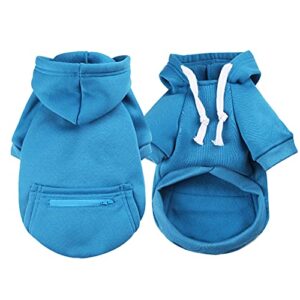 dog hoodie for small dogs boy pet cats autumn and winter zipper fleece pocket sweatshirt solid color tops hoodies clothes christmas outfit for dogs female