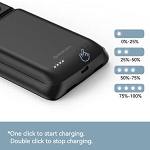 NEWDERY 10000mAh Battery Case for Google Pixel 7 Pro, Ultra Powerful Rechargeable Charger, Protective Extended Backup - Black