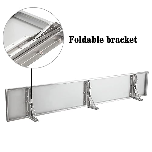 GUDESEN Concession Shelf 72" Stainless Steel Drop Down Folding Serving Food Shelf Concession Stand Serving Shelf for Concession Windows