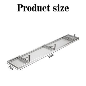 GUDESEN Concession Shelf 72" Stainless Steel Drop Down Folding Serving Food Shelf Concession Stand Serving Shelf for Concession Windows