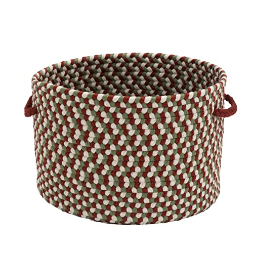 Colonial Mills Holiday Multi Decorative Braided Basket, 12"x12"x8"