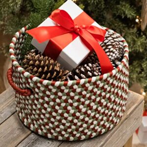 Colonial Mills Holiday Multi Decorative Braided Basket, 12"x12"x8"