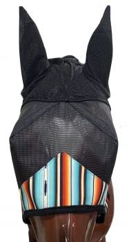 Serape Southwest Print Accent Fly Mask with Ears