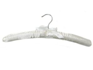 pillowtex satin padded hangers - set of 10 ivory hangers