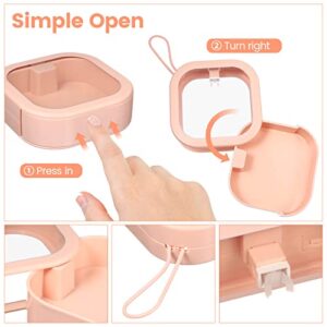 ULTECHNOVO Hair Tie Organizer, Box Clip Rubber Ornaments Dental Floss Hanging Swab Items Hair Ropes Small Case Mini Desktop for Storage Accessories Portable Earrings Holder Cotton Band Rings