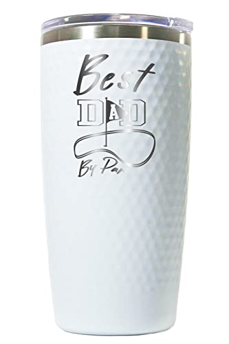 Mato & Hash 20oz Dimpled Tumbler Custom Golf Tumbler For Dad or Grandpa (Best Dad By Par)