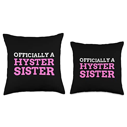 Hysterectomy Gifts Funny Hyster Sister Hysterectomy Post Operation Gift Throw Pillow, 16x16, Multicolor