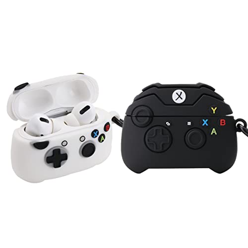 【2 Pack】 Aerymli 3D Game Controller Case for Airpods Pro,3D Cool Airpod Pro Case,3D Cute Kawaii Cool Unique Game Controller Shape Kids Teens Boys Men Soft Case for Airpods Pro 2019/2022 Case