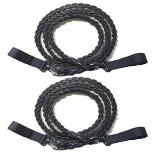 2 Pack Tri-Braided Cord Clothes Line Clothes Drying Rope Travel Clothesline Windproof Clothes Line for Longer Trips Where You Need to do Laundry in Your Room or Camping - No Hanger Needed