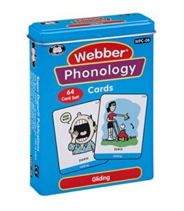 super duper publications | webber® phonology cards - gliding | speech therapy - phonology flashcards | educational learning resource for children