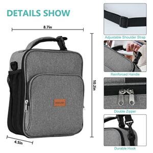 kissleaf Lunch Box for Men Women Insulated Lunch Bag Reusable Lunch Box for Office Work Leakproof Freezable Cooler Lunch Bag for Adults