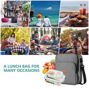 kissleaf Lunch Box for Men Women Insulated Lunch Bag Reusable Lunch Box for Office Work Leakproof Freezable Cooler Lunch Bag for Adults