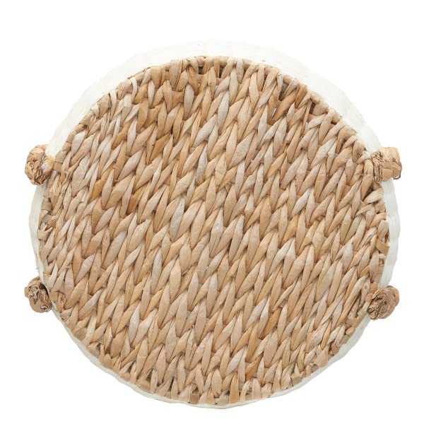 Household Essentials, Natural and Cream Cattail and Paper Terra Basket