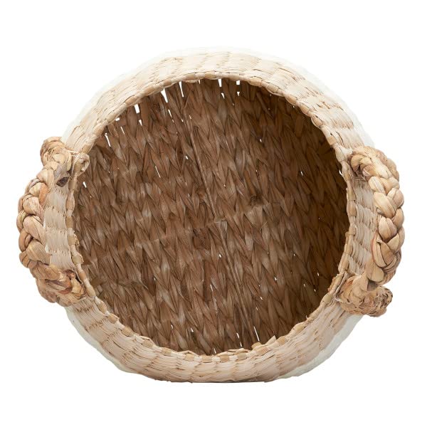 Household Essentials, Natural and Cream Cattail and Paper Terra Basket