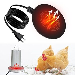 biogex chicken water heater, pet water heater base, 120v 35w silicone heated pad with 67 inches power cord for bird, cats, dogs, ducks, chicken water heater for winter, safety (ul certified)