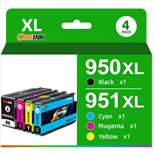 compatible hp 951 ink cartridges replacement for hp 950 951, work for hp officejet pro 8600 8610 8620 8625 8100 printer, 4pack of 950xl and 951xl ink cartridges combo pack