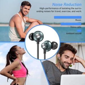 USB C Headphone, Type C Earbuds Earphones with Microphone Control, in-Ear HiFi Stereo Wired Earbuds for Samsung S22 S21, Galaxy Z Flip 4 3 Tab S8, iPad Pro, Pixel 7, OnePlus and Most Android Phone