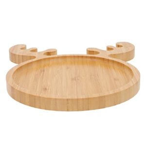 angoily wooden christmas serving tray reindeer antlers shaped sushi sashimi serving tray appetizer tray snack dessert candy dish for christmas restaurant home