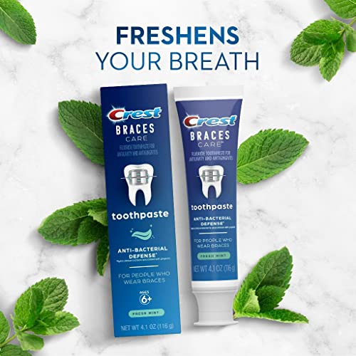 Crest Braces Care Fresh Mint Toothpaste 4.1 oz (Pack of 3)