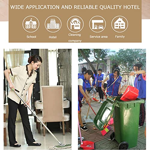 QULACO Movable Hand Trucks Movable Floor Standing Mop Broom Holder Cleaning Tool Cart,Wet Mop Drain Rack Garden Tool Hanger Shelf with Wheels,Hanging Broom Organizer Storage System,Garage Tool Stora