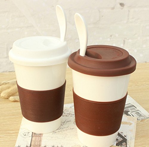 Silicone Drinking Lid Spill-Proof Cup Lids Reusable Coffee Mug Lids Coffee Cup Covers - White 6pcs