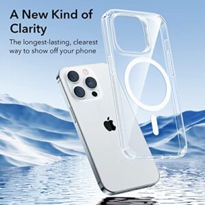 ESR Krystec Clear Case with HaloLock Compatible with iPhone 14 Pro Max Case Bundle Tempered-Glass Screen Protector Compatible with iPhone 14 Pro Max