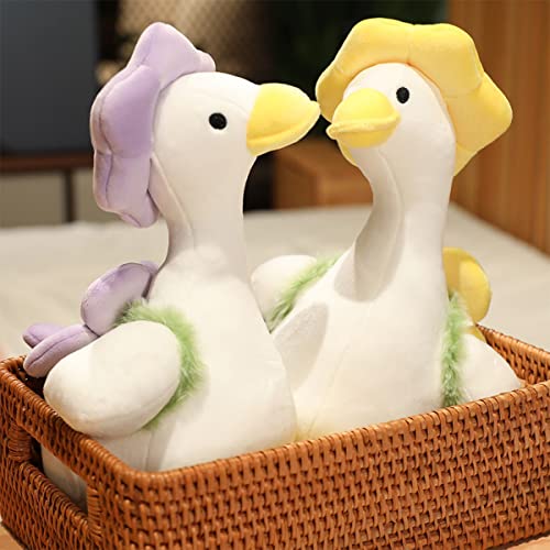 Soft Duck Plush Stuffed Animal Pillow:Cute Yellow Novelty Cuddle Duckling Hugging Pillow animals Fuzzy Toy Sleeping Plushie for Home Decor Gift for Girls Boys Kids Birthday Valentine Christmas(15.7in)