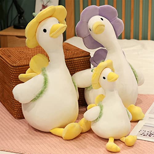 Soft Duck Plush Stuffed Animal Pillow:Cute Yellow Novelty Cuddle Duckling Hugging Pillow animals Fuzzy Toy Sleeping Plushie for Home Decor Gift for Girls Boys Kids Birthday Valentine Christmas(15.7in)