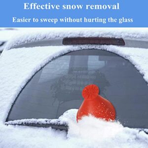 Zqilin 4 Magical ice scrapers - Round Windshield ice Wiper, Funnel Snow Remover, 2Pcs snowless Scraper with Ergonomic Handle, 6 Pieces in Total.