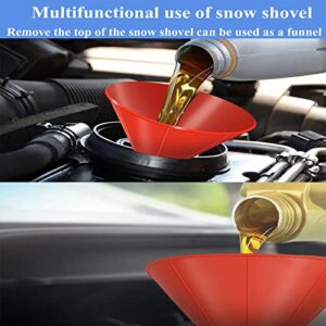 Zqilin 4 Magical ice scrapers - Round Windshield ice Wiper, Funnel Snow Remover, 2Pcs snowless Scraper with Ergonomic Handle, 6 Pieces in Total.