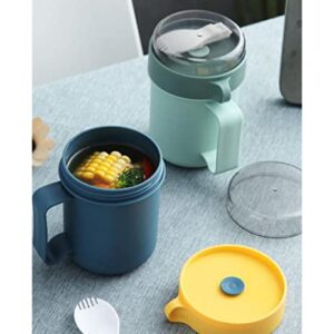 Eioflia Kids Food Flask Food Flask Kids Soup Flask Bento Soup Box Food Flask for Children Portable Leakproof Hot Soup Bento Jar Box with Foldable Spoon Green