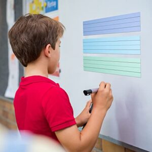 Magnetic Sentence Strips 12 x 3 Inch Magnetic Dry Erase Sentence Strips for Teachers Magnetic Strips Reusable Classroom Learning Tools for Whiteboard Kids Office School Supplies, 10 Color (10 Pcs)