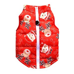 pet clothes for small dogs boy fall and winter christmas snowflake cotton winter doggie sweater warm cute puppy coat