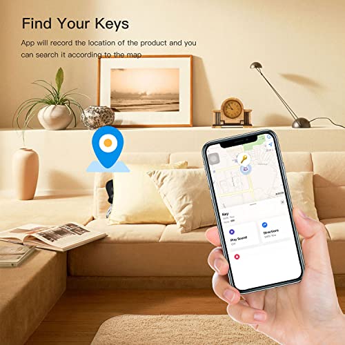 2 Pack Key Finder Smart Bluetooth Tracker Item Finder Work with Apple Find My Item Locator Anti-Lost Device for Keys, Bags and More Global Positioning iOS Only Black
