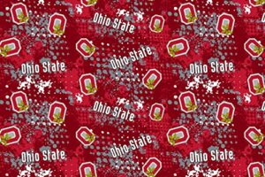 ohio state university cotton fabric by sykel-licensed ohio state buckeyes splatter cotton fabric