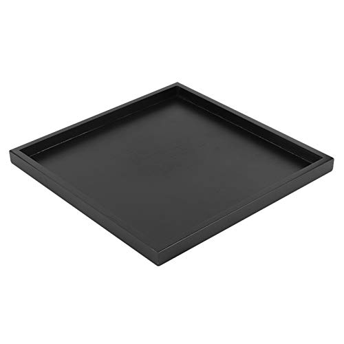 Alvinlite Serving Tray Black Wooden Serving Tray Wooden Decorative Square Tray for Coffee Table Modern Home Decorations 12x12 inch