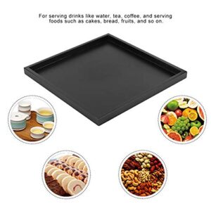 Alvinlite Serving Tray Black Wooden Serving Tray Wooden Decorative Square Tray for Coffee Table Modern Home Decorations 12x12 inch