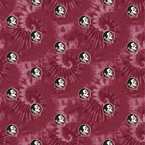 Florida State University Cotton Fabric by Sykel-Licensed FSU Seminoles Tye Dye Cotton Fabric