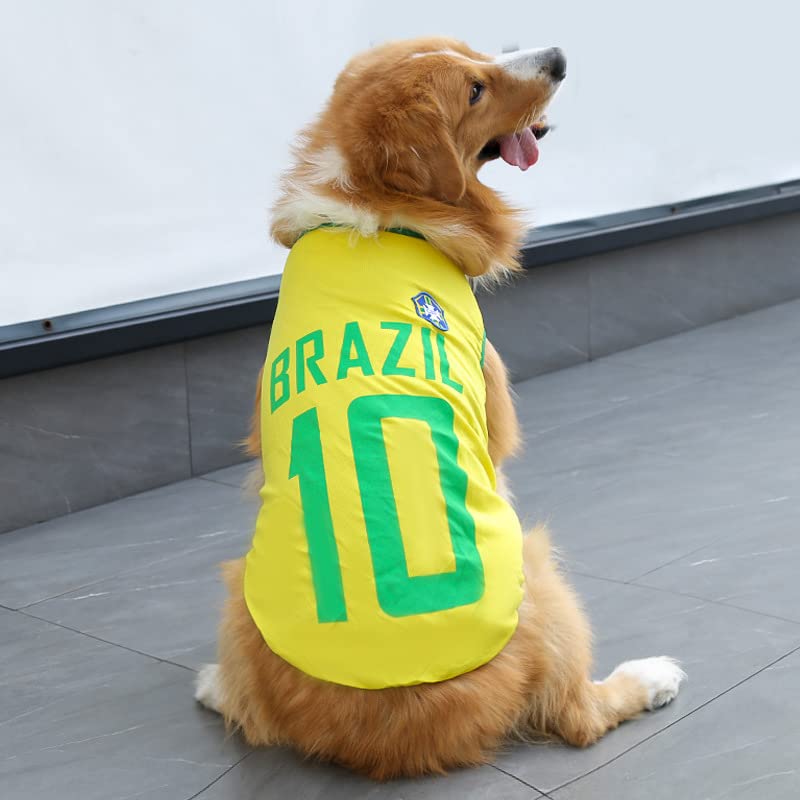 Dog World Cup T Shirt Pets- Soccer National Team Vest- Soft Breathable Puppy Sportswear Outfit for Dog Cat