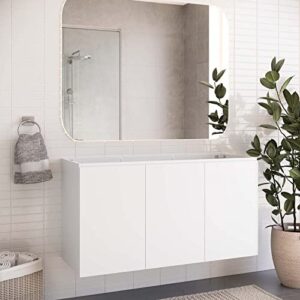 modway vitality 48" wall-mount bathroom vanity in white