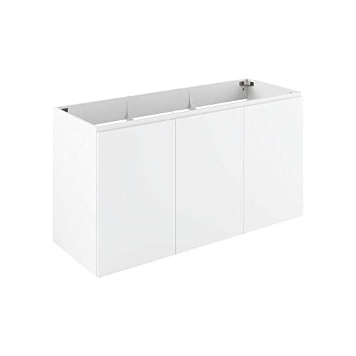 Modway Vitality 48" Wall-Mount Bathroom Vanity in White