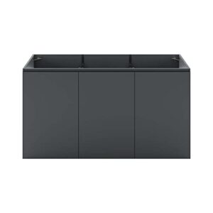 Modway Vitality 48" Wall-Mount Bathroom Vanity in Gray