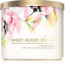 sweet berry peony 3 wick candle 14.5 oz / 411 g