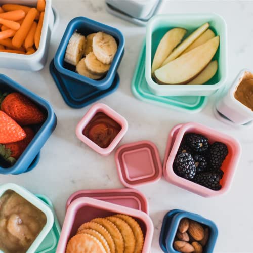 Dreamroo Mini Silicone Containers - Set of 3 Silicone Food Storage Containers | BPA Free, Airtight, Dishwasher and Freezer Safe