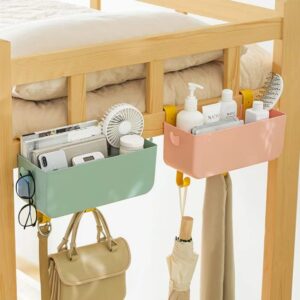 HYOATREA Bunk Bed Shelf Bedside Caddy for Bed Bedside Shelf Organizer Hanging Storage Holder Pocket for College Dorm Room Baby Bed Rails