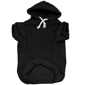 Big Bro Pullover Fleece Lined Dog Hoodie (Hooded Sweatshirt) Pregnancy Announcement Brother (Black, Small)